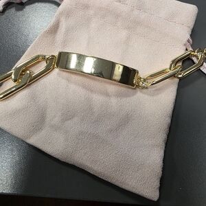 Uncommon James Gold Chain Bracelet NWT box and dust cloth